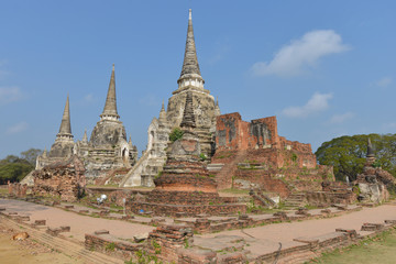 Fototapeta na wymiar Parque histórico de Ayutthaya, Tailandia