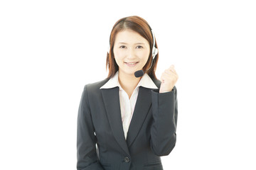 ガッツポーズのオペレーター