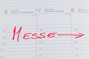 Eintrag im Kalender: Messe