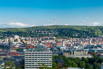 Scenic rooftop view of Stuttgart, Germany