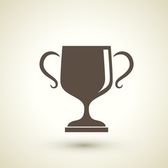 retro style trophy vector icon