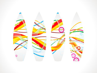 abstract colorful surf board