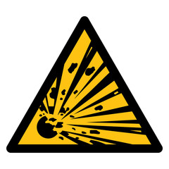 Warning sign, Explosive substances