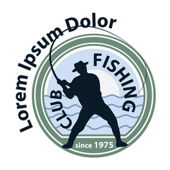 Fishing logo, fisherman logotype 1