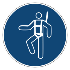 Mandatory action sign,Use safety harness