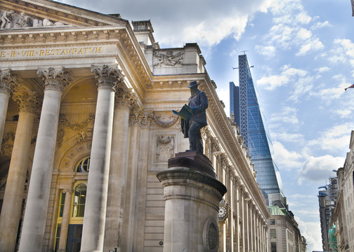 Royal exange building, Bank of England square, London