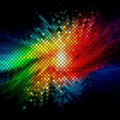 multicolored square club mosaic tile pattern vector