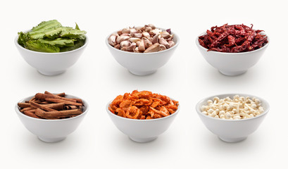 composite with many different varieties of ingredients
