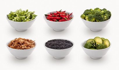 composite with many different varieties of ingredients