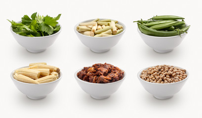 composite with many different varieties of ingredients