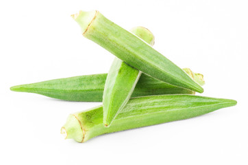 Fresh green okra
