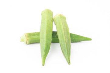 Fresh green okra