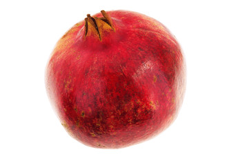 Pomegranate isolated on white background with clipping path