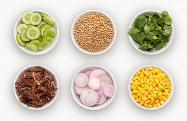 composite with many different varieties of ingredients