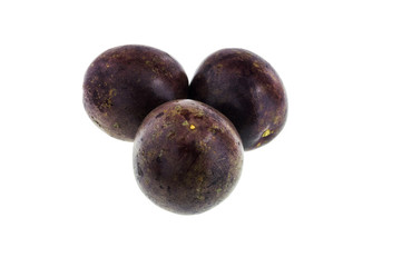 Passion fruits isolated on white background with clipping path
