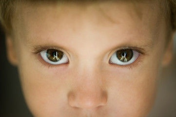 Eyes close-up little boy