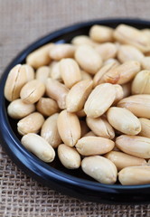 Close - up healthy food processed peanuts