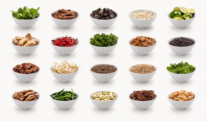 composite with many different varieties of ingredients