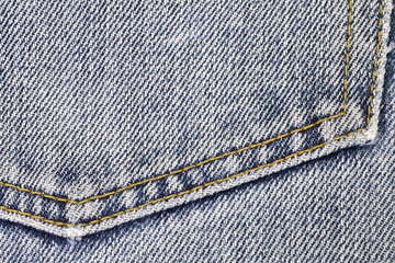 Close - up blue denim jeans texture