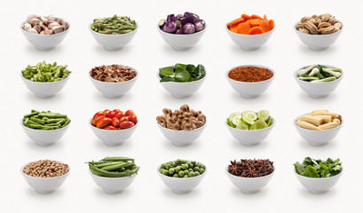 composite with many different varieties of ingredients