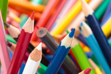 Colorful pencils background.