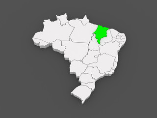 Map of Maranhao. Brazil.