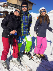 Famille au ski