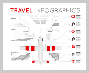 Plane over the city.