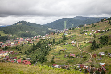 Fototapeta na wymiar Summer day in Carpathian mountains