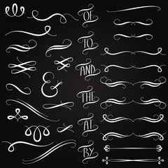 Vector Collection of Chalkboard Style Words, Decoration, Ornamen - 67498117