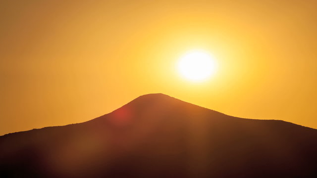 Time lapse Sunset or Sunrise over the mountain