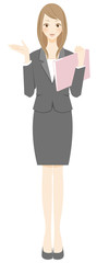 ご案内するビジネスウーマン