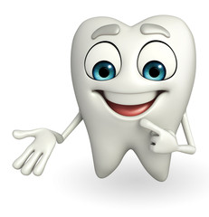 Teeth character is presenting