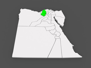 Map of Beheira. Egypt.