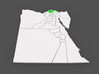 Fototapeta na wymiar Map of Kafr el-Sheikh. Egypt.