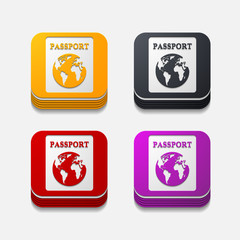 square button: passport