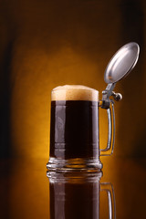 Beer pouring into mug