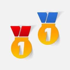 realistic design element: medal