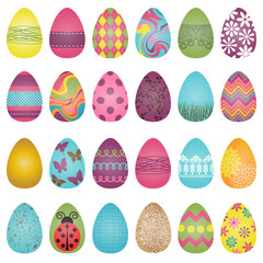 Large Vector Set of Easter Eggs
