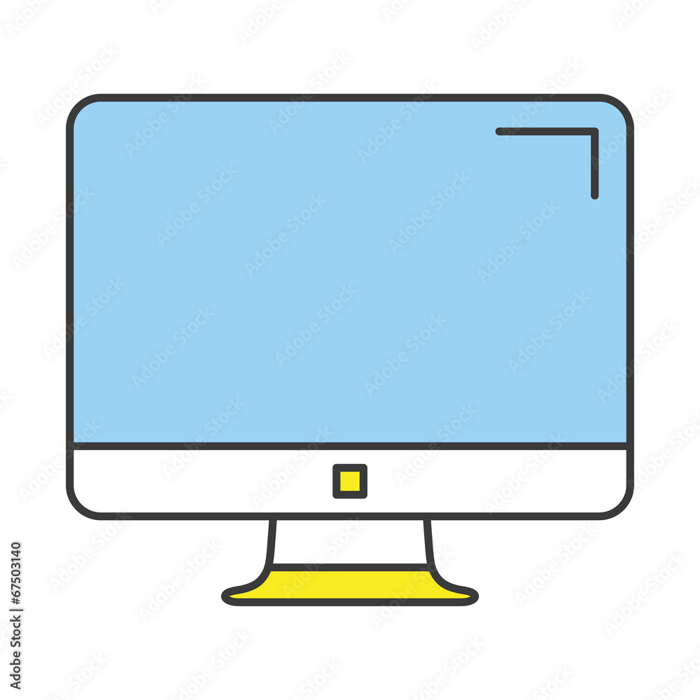 Canvas Prints vector flat line design concept computer display icon