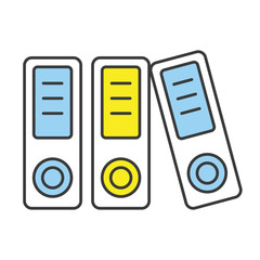 Vector Flat Line Design Concept Binders Icon