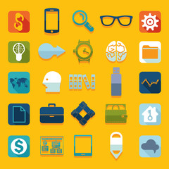 Set of flat icons