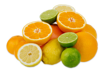 Fototapeta na wymiar Citrus Fruits isolated on white background