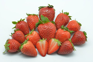 Raw healthy set strawberry's