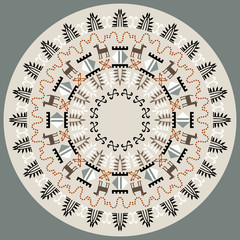 Disc With Tribal Ornament