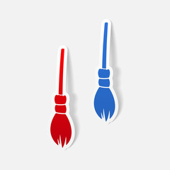 realistic design element: witch broom