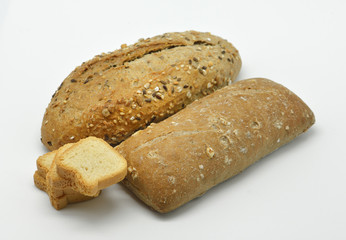 assortment of breads with natural grains and nuts