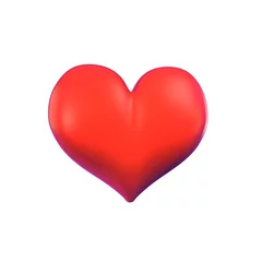 Deurstickers Groot rood hart © emieldelange