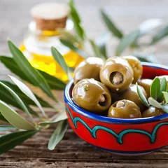 Fototapete Vorspeise grüne oliven