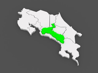 Obraz premium Map of San Jose. Costa Rica.